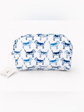 NWT TRVL Blue Dog Print stowaway bag